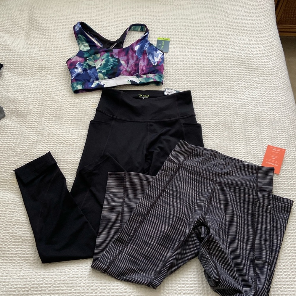 Tek Gear Workout Leggings & Sports Bra Bundle size S/M